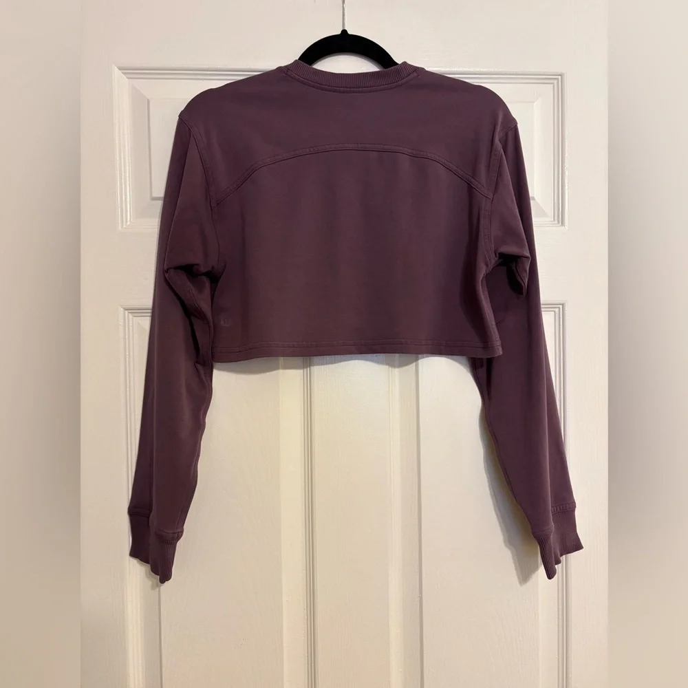 Lululemon All Yours Cropped Crew Grape Thistle Size 2 XS S